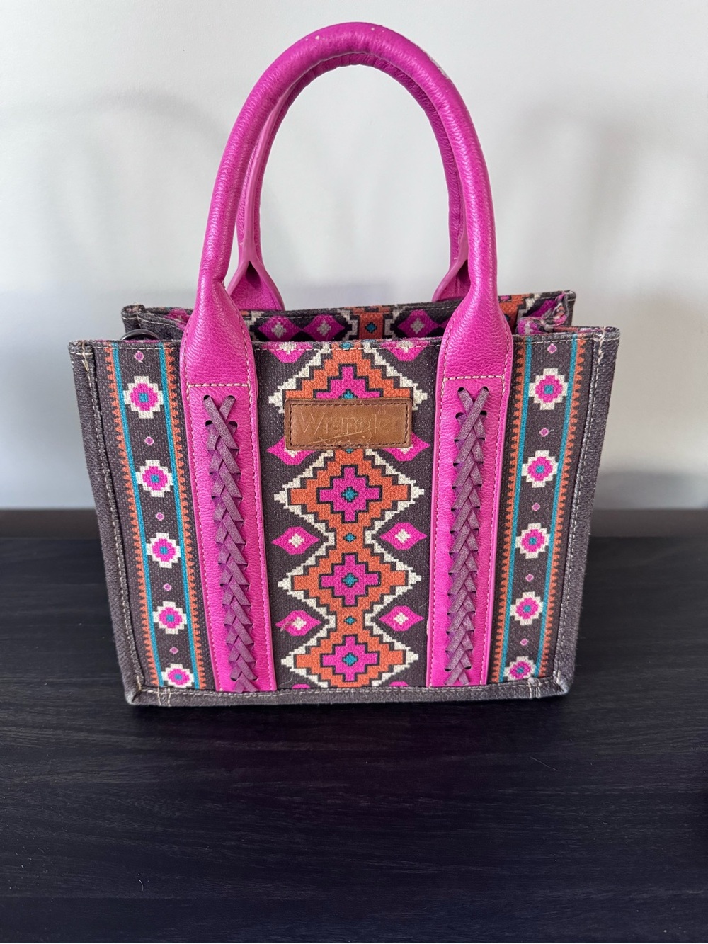 Wrangler Hot Pink Southwestern Patterned Tote